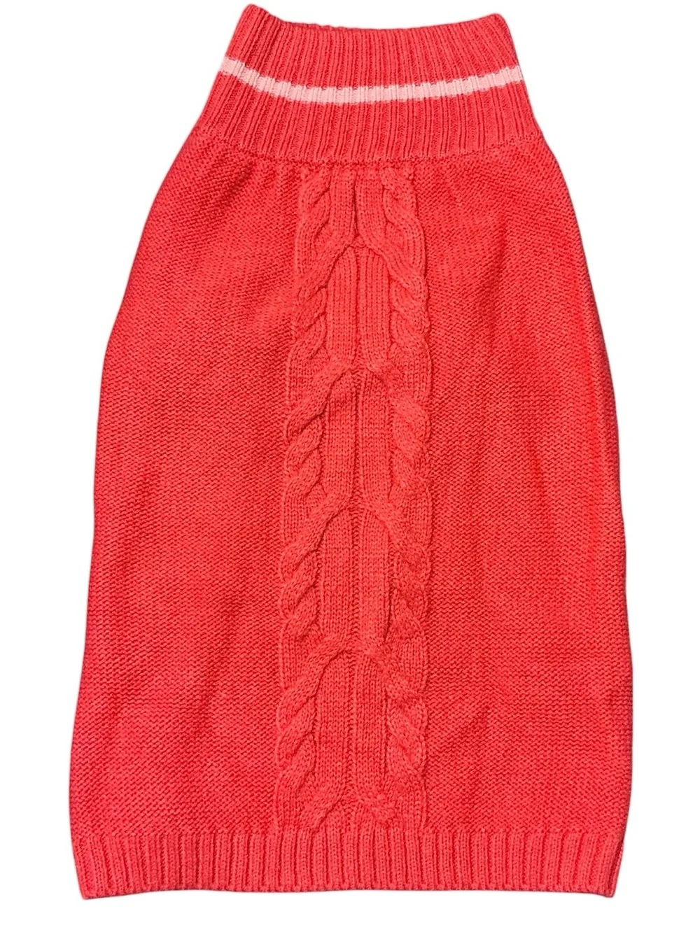 Coral Cable Knit Dog Sweater Blueberry Brand